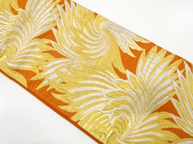 JAPANESE KIMONO / ANTIQUE KIMONO / SILK / WOVEN PLANTS